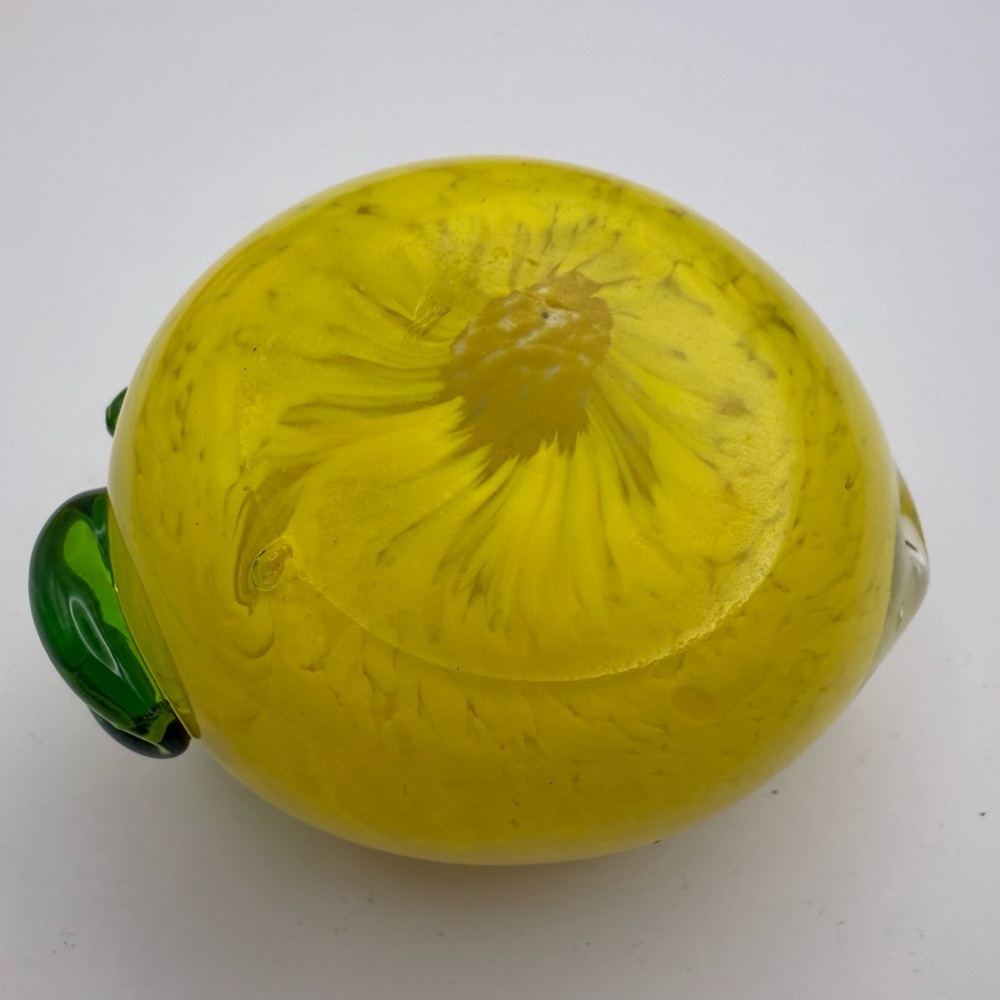 Pair of Yellow Summer Lemon Zest Delight Heavy Glass Paper Weight (2) - Picture 9 of 10